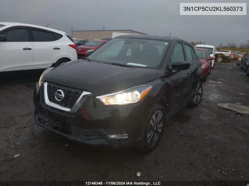 2019 Nissan Kicks VIN: 3N1CP5CU2KL560373 Lot: 12146348