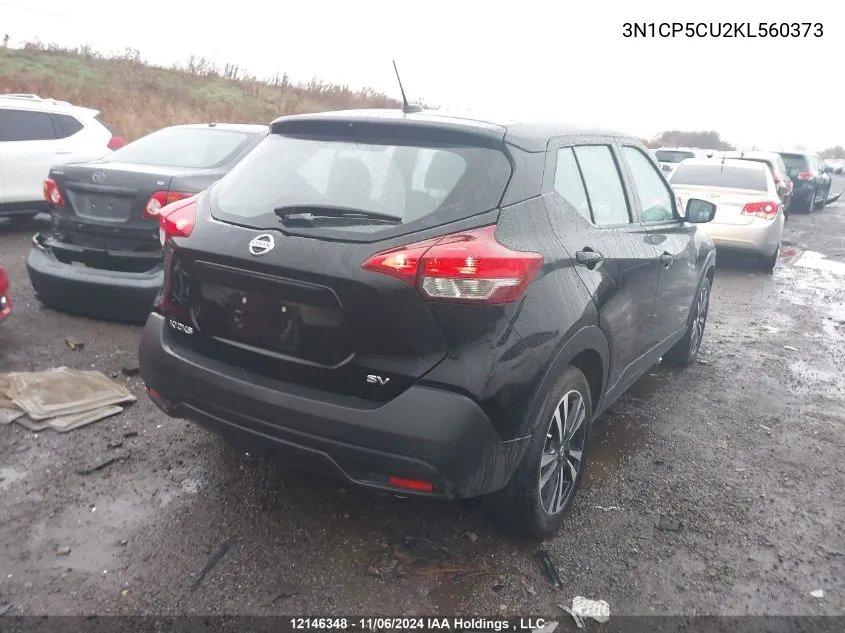 2019 Nissan Kicks VIN: 3N1CP5CU2KL560373 Lot: 12146348