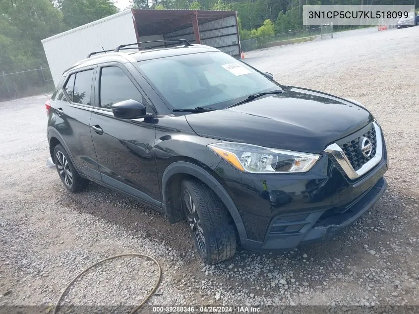 2019 Nissan Kicks Sv VIN: 3N1CP5CU7KL518099 Lot: 39288346