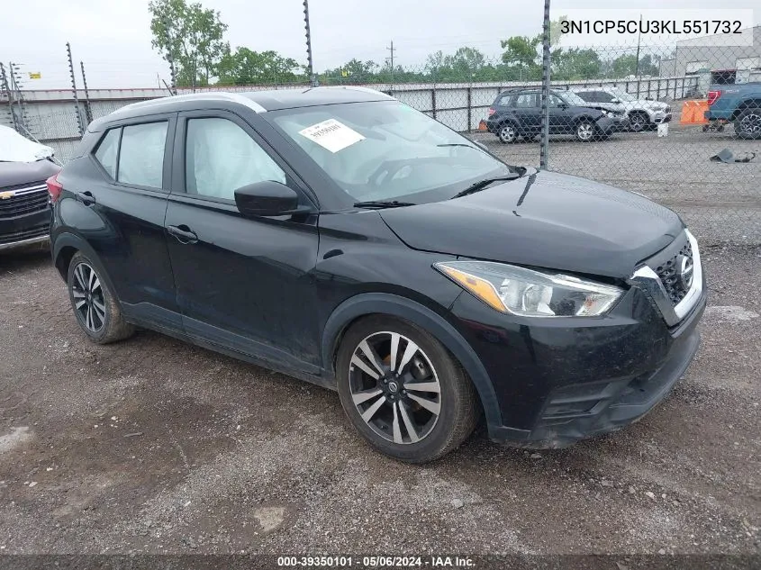 2019 Nissan Kicks Sv VIN: 3N1CP5CU3KL551732 Lot: 39350101