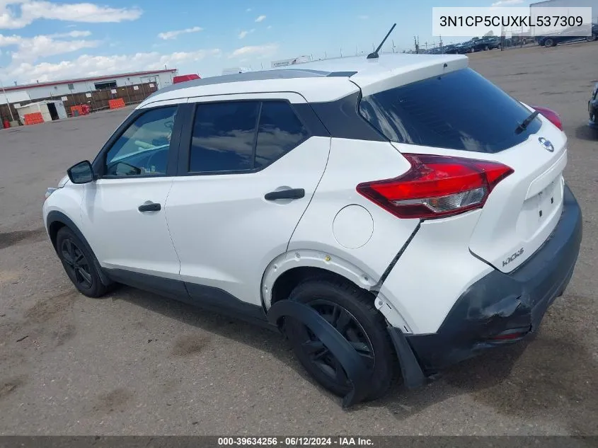 2019 Nissan Kicks S VIN: 3N1CP5CUXKL537309 Lot: 39634256