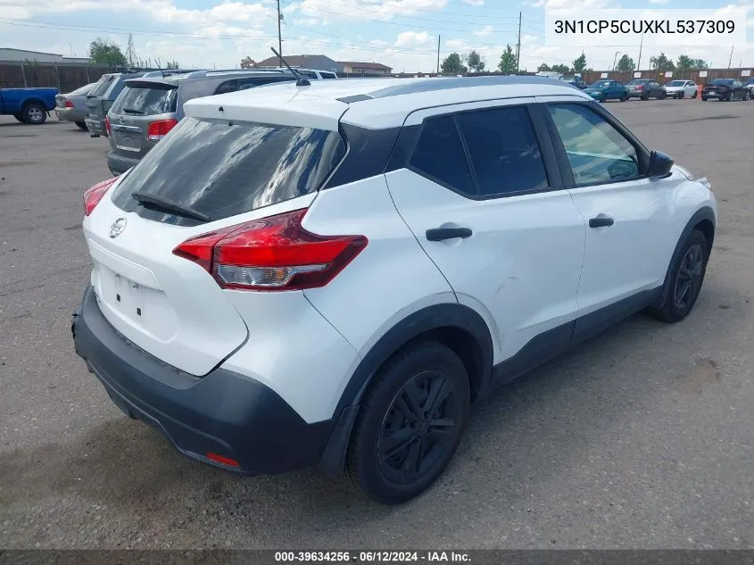 2019 Nissan Kicks S VIN: 3N1CP5CUXKL537309 Lot: 39634256