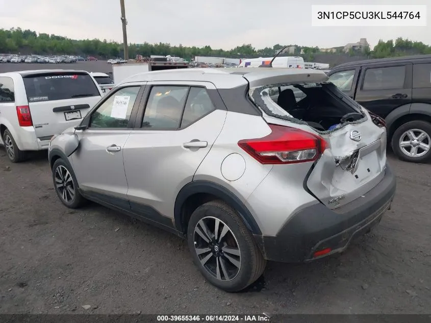 2019 Nissan Kicks Sv VIN: 3N1CP5CU3KL544764 Lot: 39655346