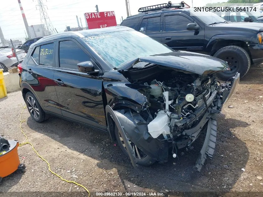 2019 Nissan Kicks Sv VIN: 3N1CP5CU5KL564174 Lot: 39682130