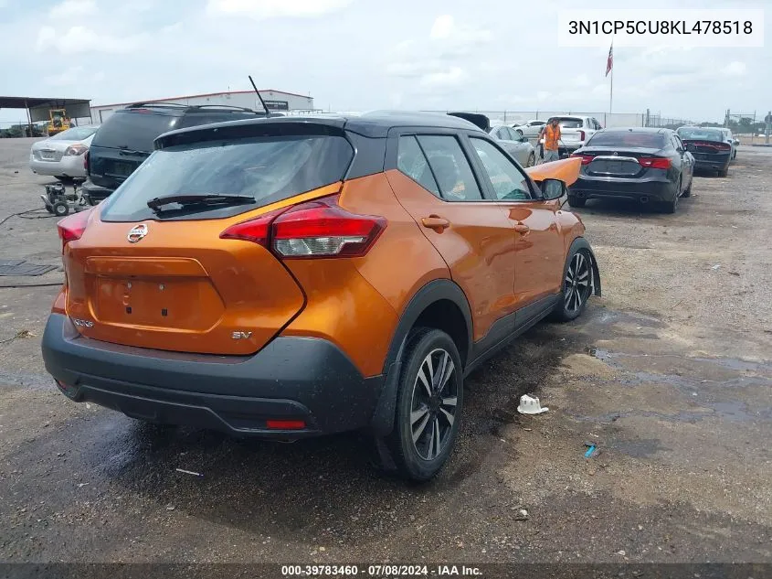 2019 Nissan Kicks Sv VIN: 3N1CP5CU8KL478518 Lot: 39783460