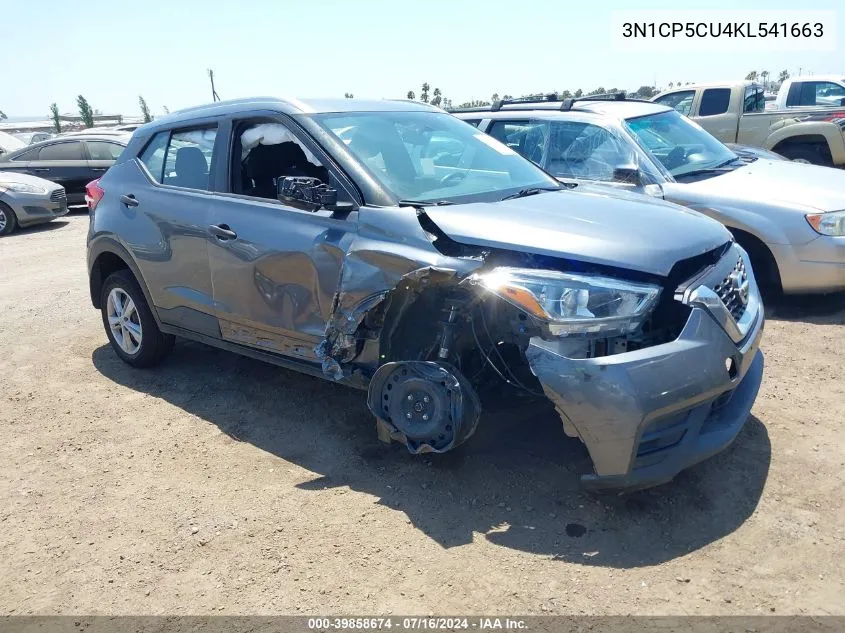 2019 Nissan Kicks S VIN: 3N1CP5CU4KL541663 Lot: 39858674