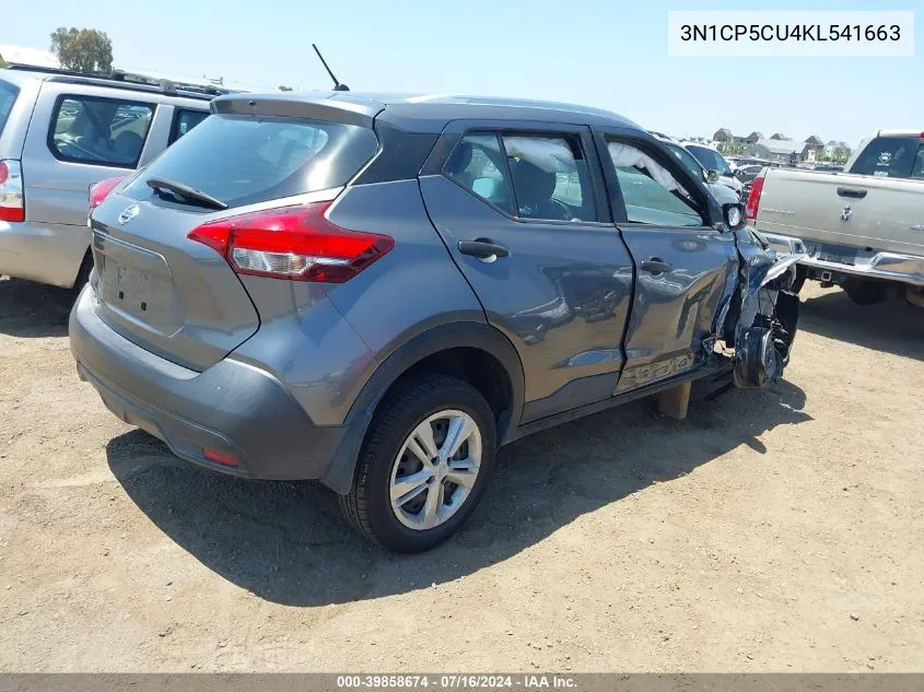 3N1CP5CU4KL541663 2019 Nissan Kicks S