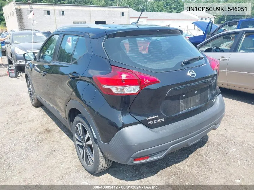 2019 Nissan Kicks Sv VIN: 3N1CP5CU9KL546051 Lot: 40009412