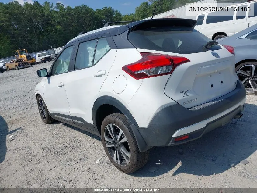 2019 Nissan Kicks Sr VIN: 3N1CP5CU9KL561486 Lot: 40051114