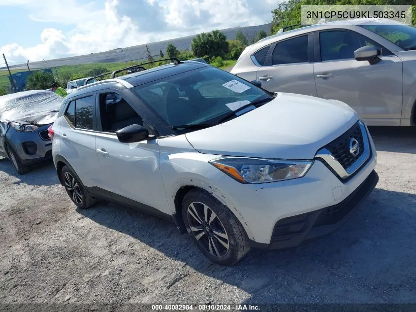 2019 Nissan Kicks Sv VIN: 3N1CP5CU9KL503345 Lot: 40082984