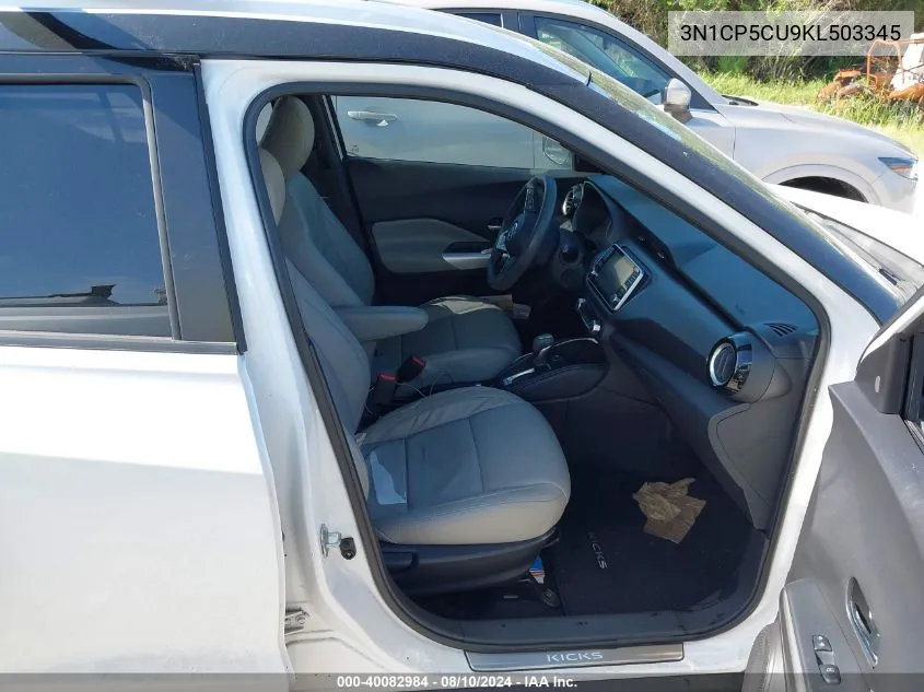 3N1CP5CU9KL503345 2019 Nissan Kicks Sv