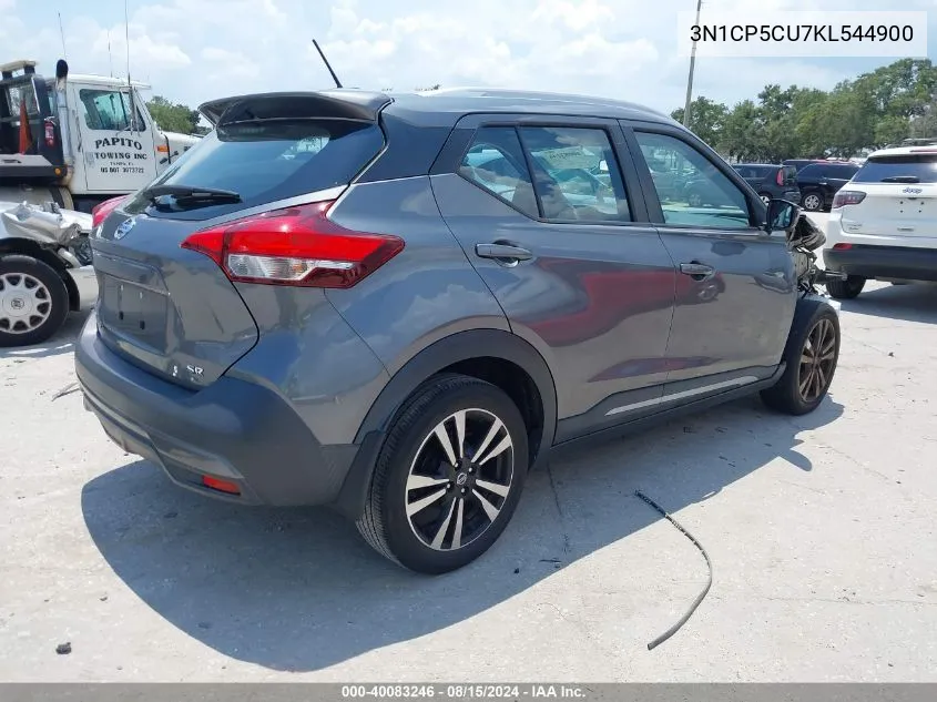 2019 Nissan Kicks Sr VIN: 3N1CP5CU7KL544900 Lot: 40083246