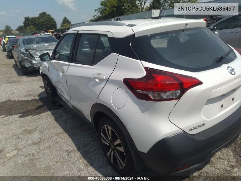 2019 Nissan Kicks Sv VIN: 3N1CP5CU5KL535497 Lot: 40093856