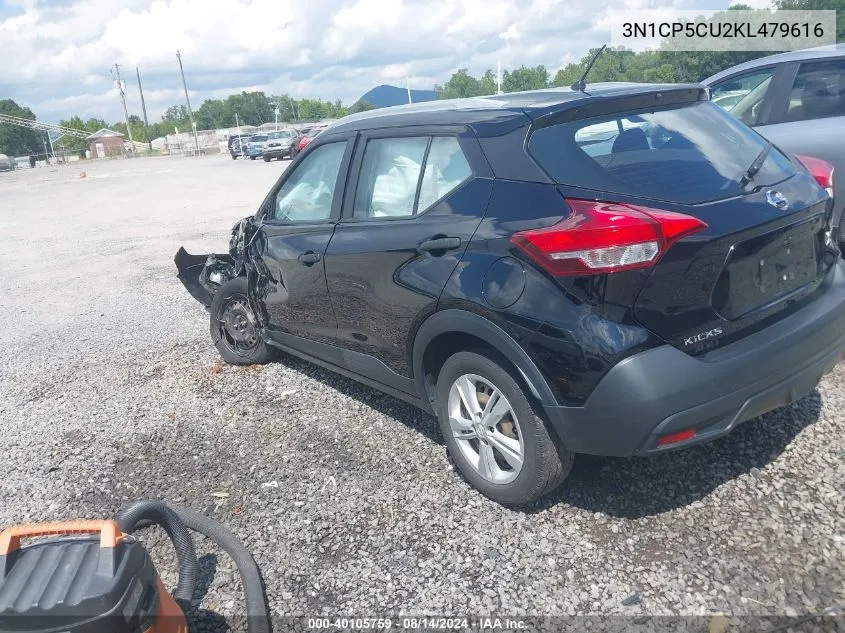 2019 Nissan Kicks S VIN: 3N1CP5CU2KL479616 Lot: 40105759