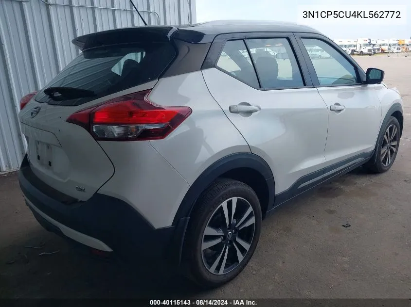 2019 Nissan Kicks Sr VIN: 3N1CP5CU4KL562772 Lot: 40115143