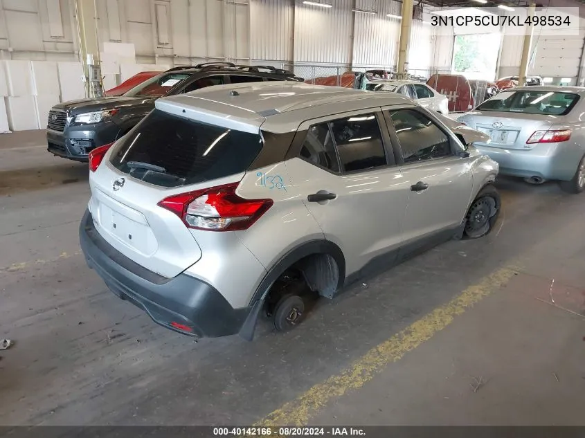 2019 Nissan Kicks S/Sr/Sv VIN: 3N1CP5CU7KL498534 Lot: 40142166