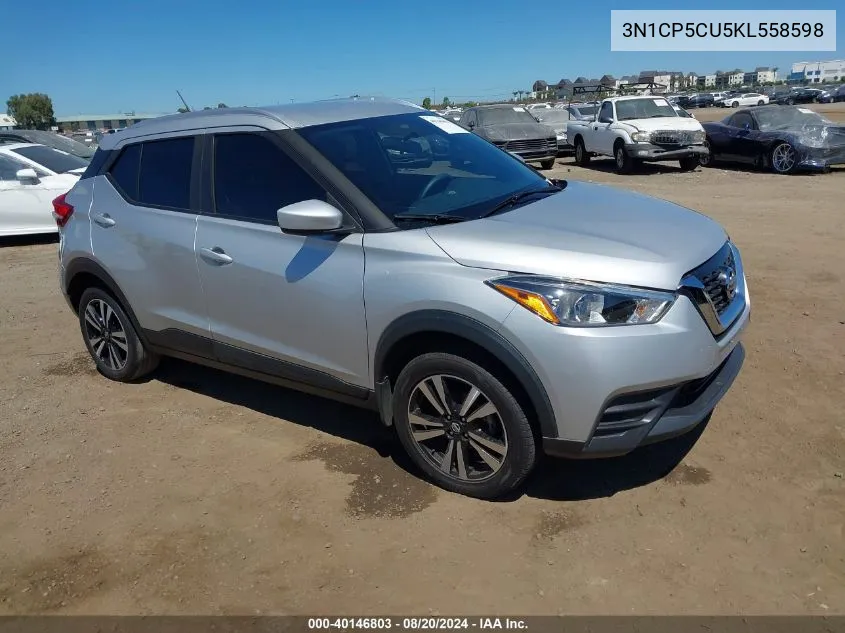 2019 Nissan Kicks Sv VIN: 3N1CP5CU5KL558598 Lot: 40146803