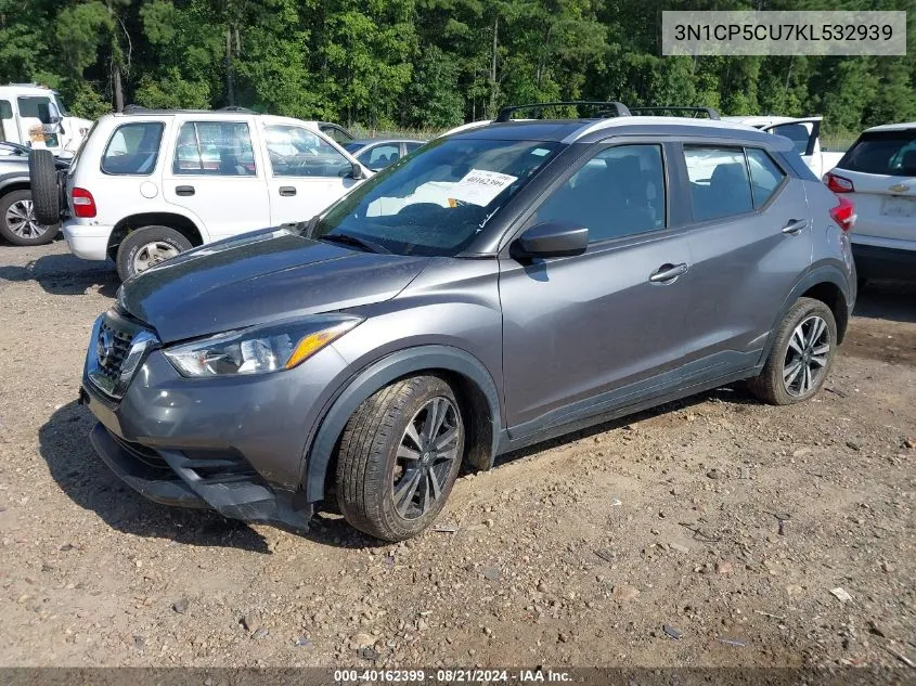 2019 Nissan Kicks Sv VIN: 3N1CP5CU7KL532939 Lot: 40162399