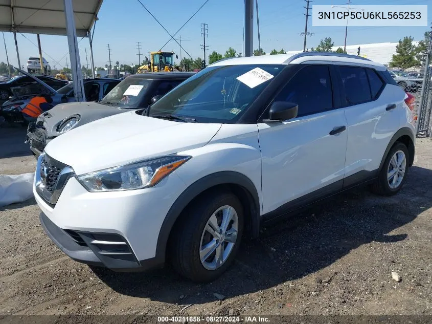 2019 Nissan Kicks S VIN: 3N1CP5CU6KL565253 Lot: 40211658