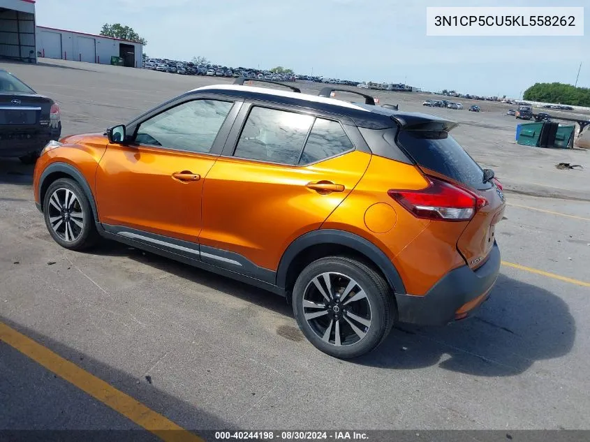 2019 Nissan Kicks Sr VIN: 3N1CP5CU5KL558262 Lot: 40244198