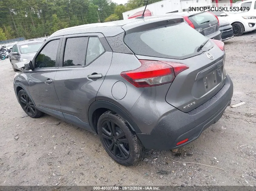 3N1CP5CU5KL553479 2019 Nissan Kicks Sv