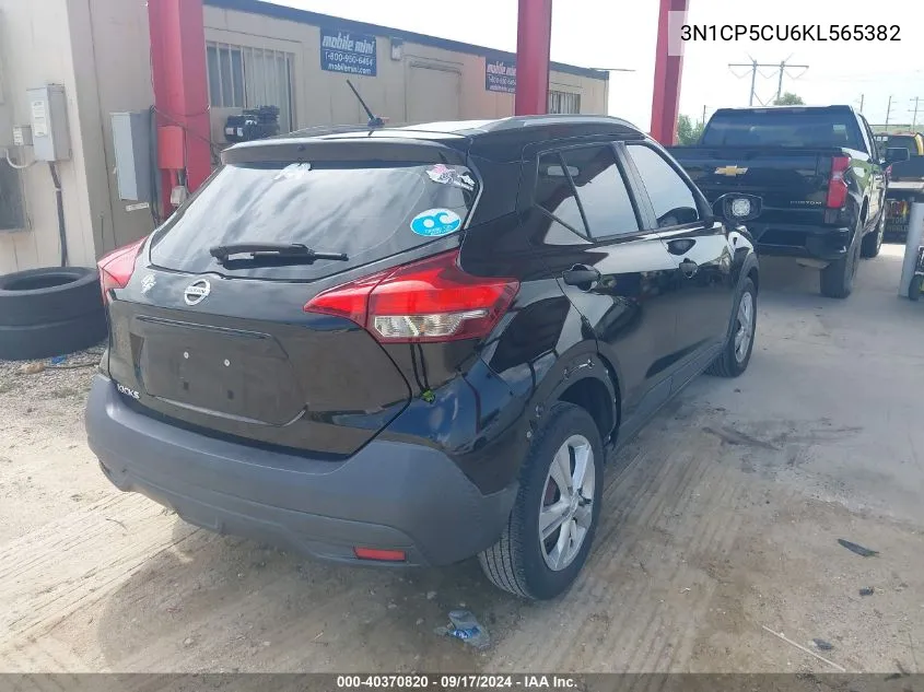 2019 Nissan Kicks S VIN: 3N1CP5CU6KL565382 Lot: 40370820