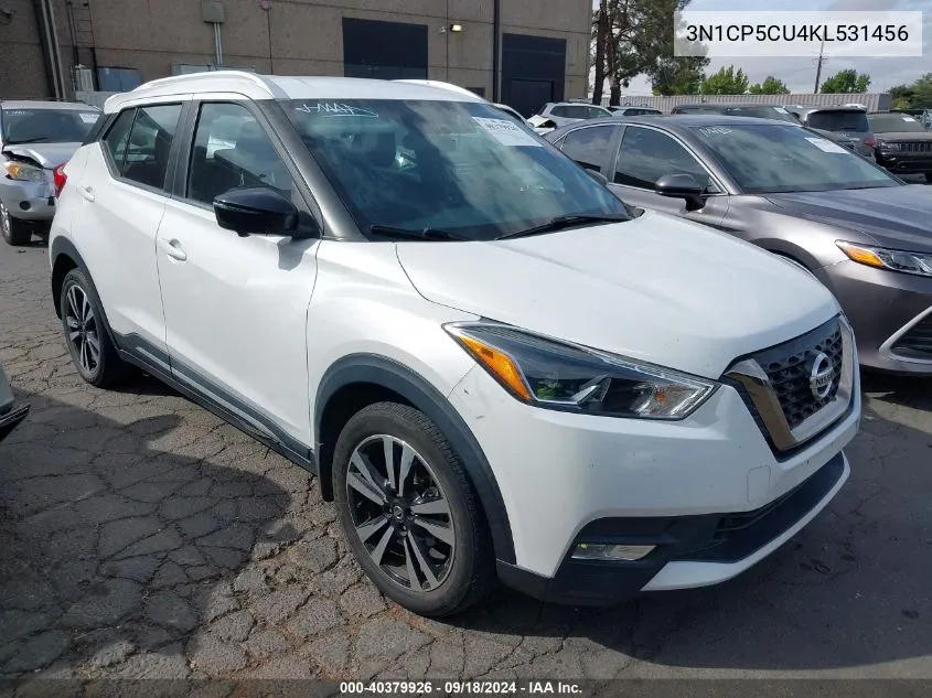 2019 Nissan Kicks S/Sr/Sv VIN: 3N1CP5CU4KL531456 Lot: 40379926