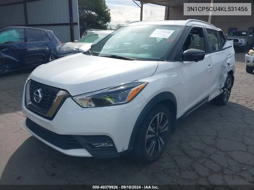 2019 Nissan Kicks S/Sr/Sv VIN: 3N1CP5CU4KL531456 Lot: 40379926