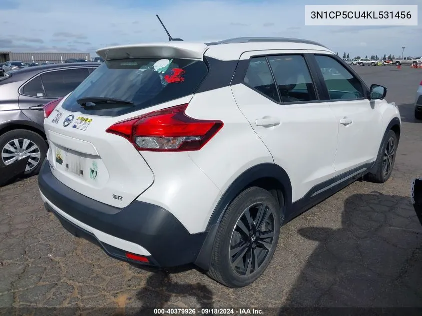 2019 Nissan Kicks S/Sr/Sv VIN: 3N1CP5CU4KL531456 Lot: 40379926