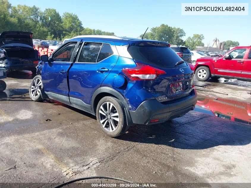 2019 Nissan Kicks S/Sr/Sv VIN: 3N1CP5CU2KL482404 Lot: 40433259