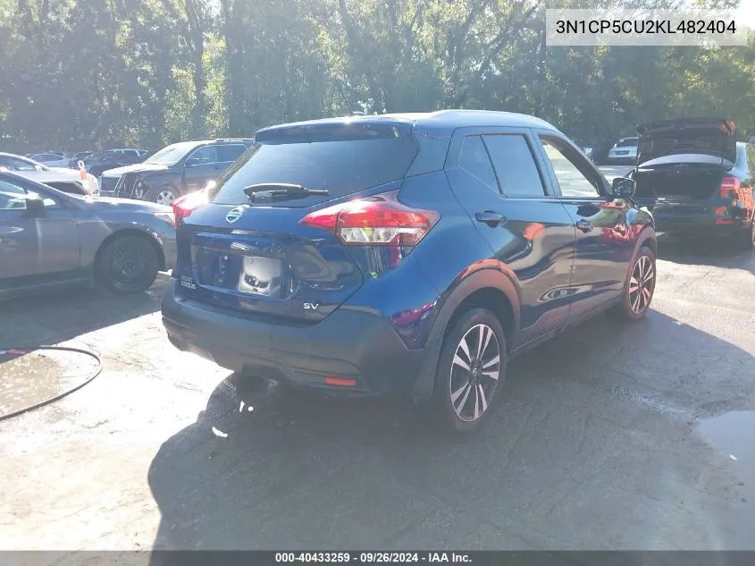 3N1CP5CU2KL482404 2019 Nissan Kicks S/Sr/Sv