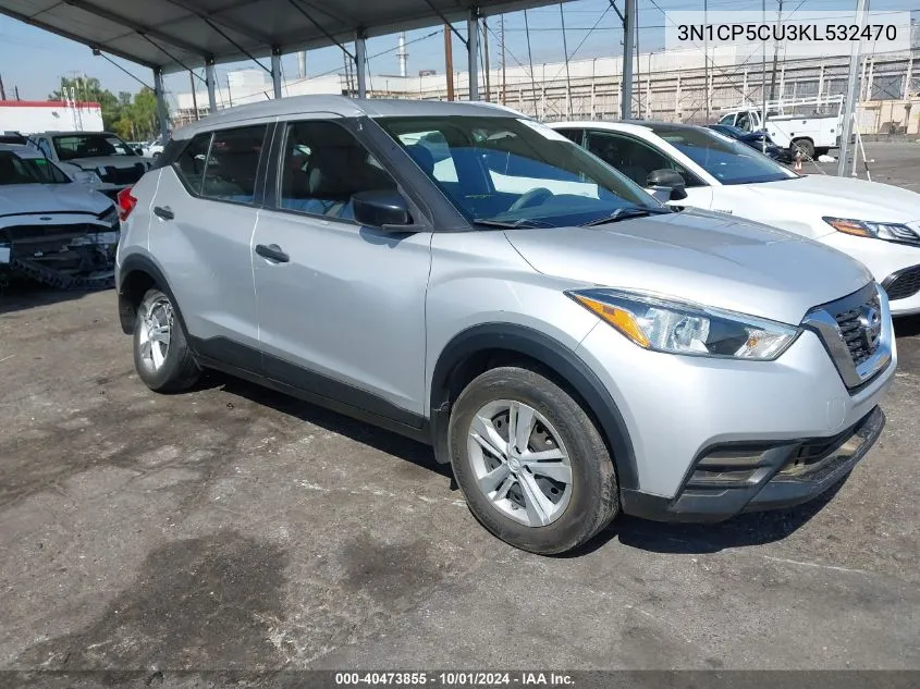 2019 Nissan Kicks S VIN: 3N1CP5CU3KL532470 Lot: 40473855