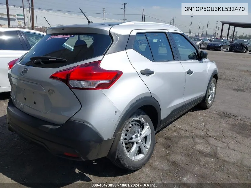 2019 Nissan Kicks S VIN: 3N1CP5CU3KL532470 Lot: 40473855