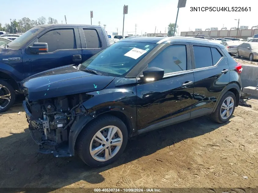 2019 Nissan Kicks S VIN: 3N1CP5CU4KL522661 Lot: 40538734