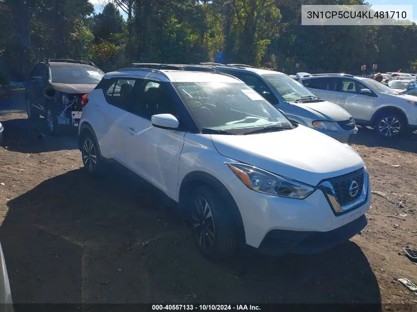 2019 Nissan Kicks Sv VIN: 3N1CP5CU4KL481710 Lot: 40557133