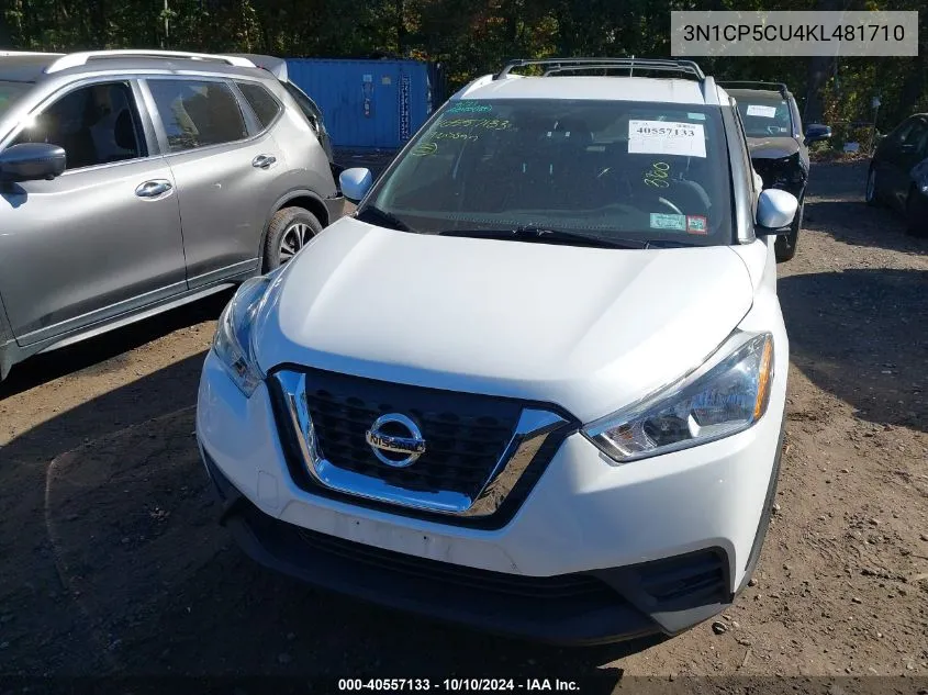 2019 Nissan Kicks Sv VIN: 3N1CP5CU4KL481710 Lot: 40557133