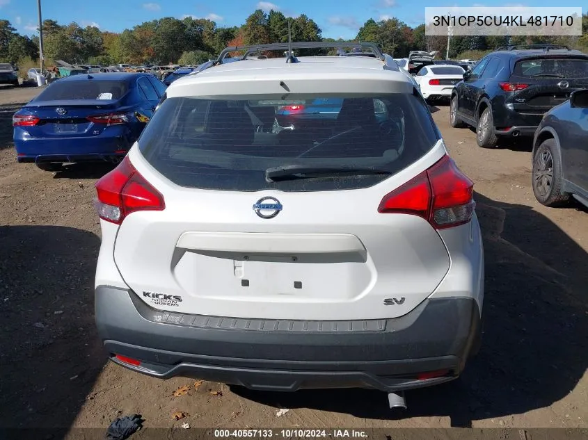 2019 Nissan Kicks Sv VIN: 3N1CP5CU4KL481710 Lot: 40557133