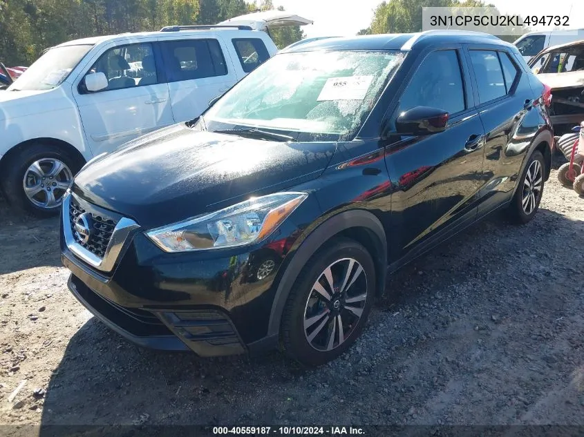 2019 Nissan Kicks Sv VIN: 3N1CP5CU2KL494732 Lot: 40559187