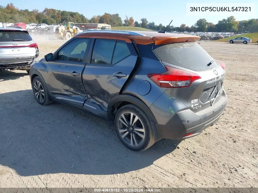 3N1CP5CU6KL547321 2019 Nissan Kicks Sr