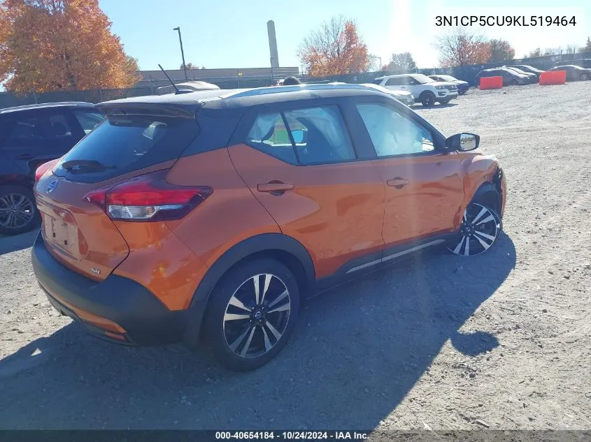 2019 Nissan Kicks Sr VIN: 3N1CP5CU9KL519464 Lot: 40654184