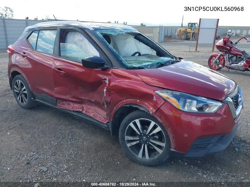 2019 Nissan Kicks Sv VIN: 3N1CP5CU0KL560968 Lot: 40686702