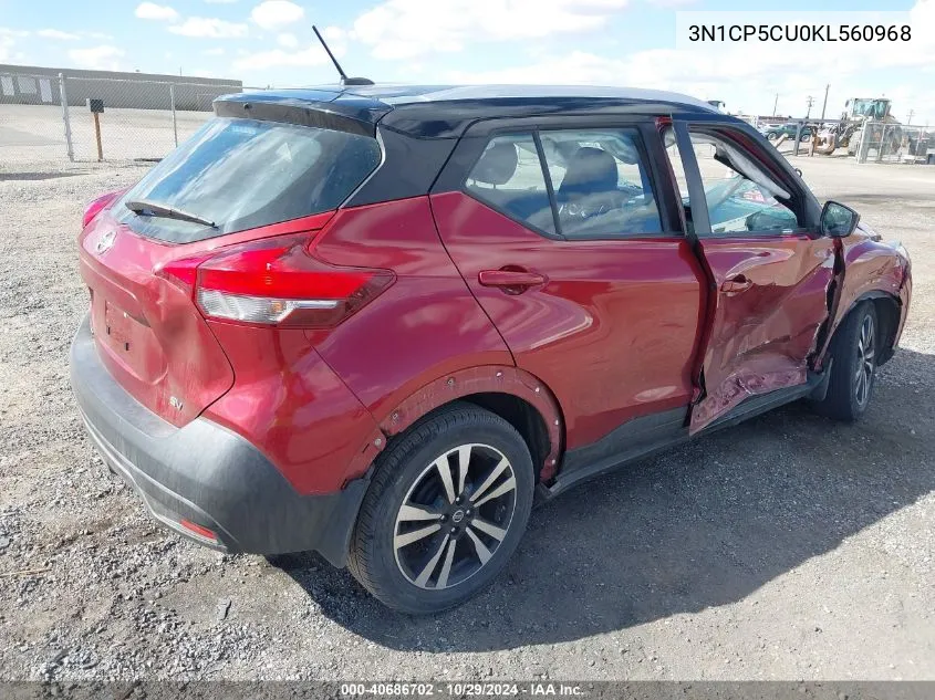 2019 Nissan Kicks Sv VIN: 3N1CP5CU0KL560968 Lot: 40686702