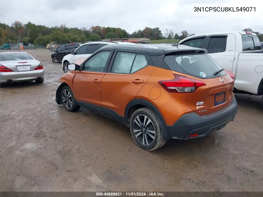 2019 Nissan Kicks Sv VIN: 3N1CP5CU8KL549071 Lot: 40689921