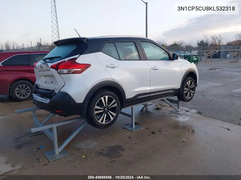 2019 Nissan Kicks Sr VIN: 3N1CP5CU8KL532318 Lot: 40698586