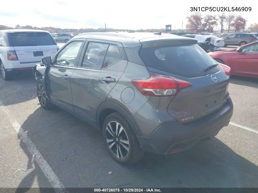 2019 Nissan Kicks Sv VIN: 3N1CP5CU2KL546909 Lot: 40726075