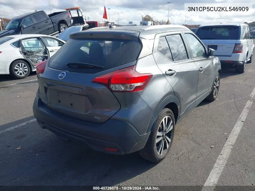 2019 Nissan Kicks Sv VIN: 3N1CP5CU2KL546909 Lot: 40726075