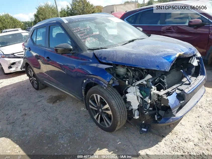 2019 Nissan Kicks Sr VIN: 3N1CP5CUXKL560606 Lot: 40734148