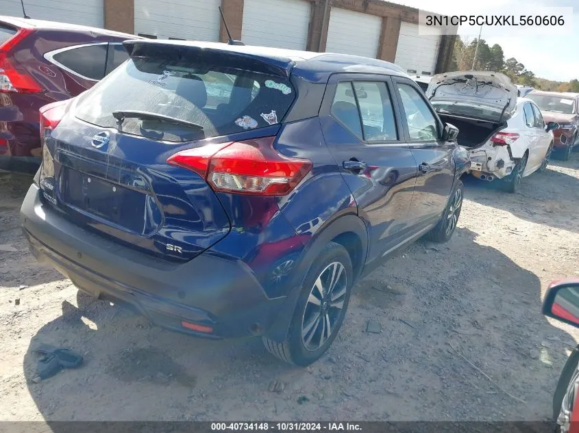 2019 Nissan Kicks Sr VIN: 3N1CP5CUXKL560606 Lot: 40734148