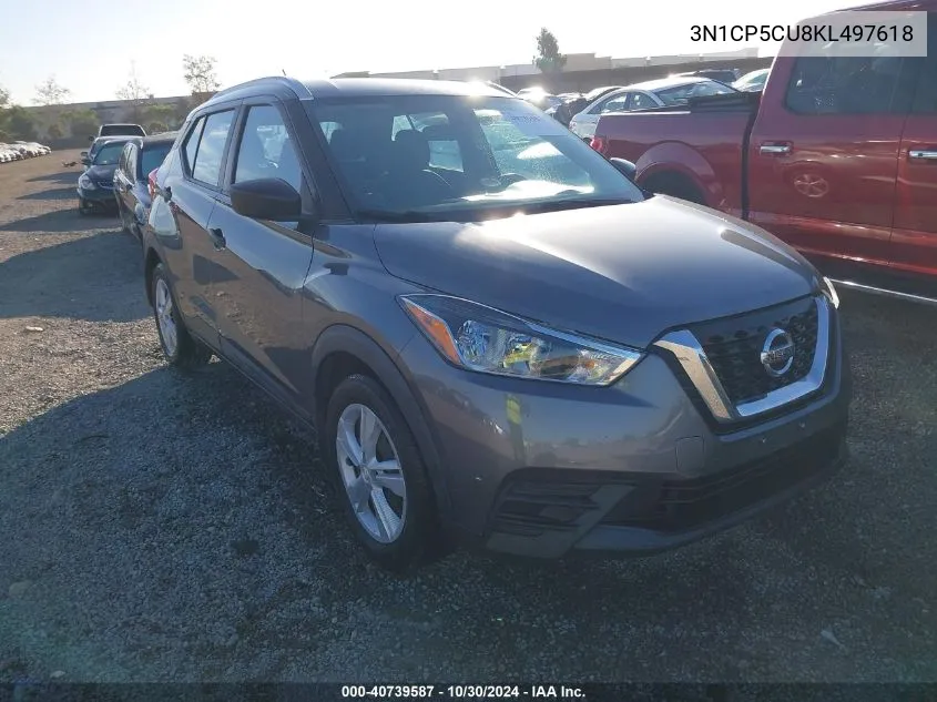 2019 Nissan Kicks S VIN: 3N1CP5CU8KL497618 Lot: 40739587