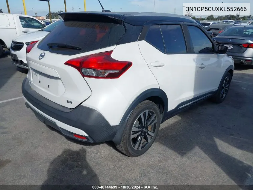 2019 Nissan Kicks Sr VIN: 3N1CP5CUXKL552666 Lot: 40744699